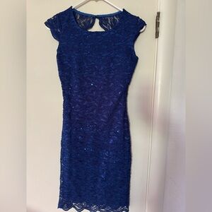 Jump Royal Blue Lace Mini Dress